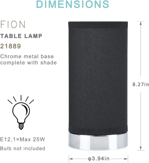 Lampwell FION Small Table Lamp for Living Room as Bedside Table Lamp for Bedroom,Modern Table Lamp,Kids Table Lamp,Night Table Lamp,?3.94×H8.27IN,...