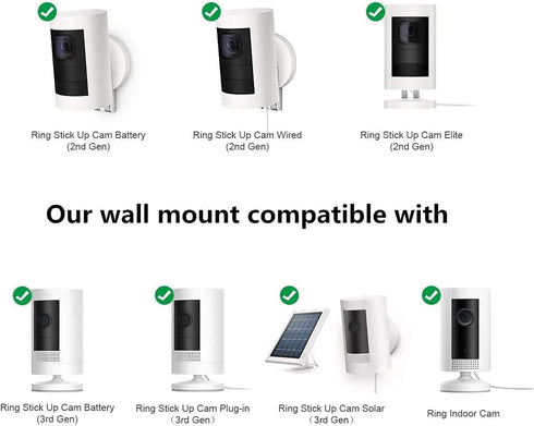 4 in Pack Black CCTV Security Camera Wall Ceiling Bracket Mount,Camera Wall Mounting Bracket Outdoor/Indoor Use Security Bracket for Oculus Rift S...