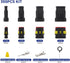355Pcs 26 Sets Waterproof Automotive Wire Connectors - 1/2/3/4 Pin Connectors Male and Female for Cars Motorcycles & Boats - 22-16 AWG...