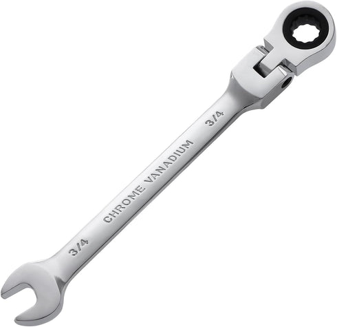 B4B BANG 4 BUCK 3/4 Wrench, Flex-Head Ratcheting Combination Wrench Industrial Grade 72 Teeth 12 Point Ratchet Box Ended and Open End Spanner Tool...
