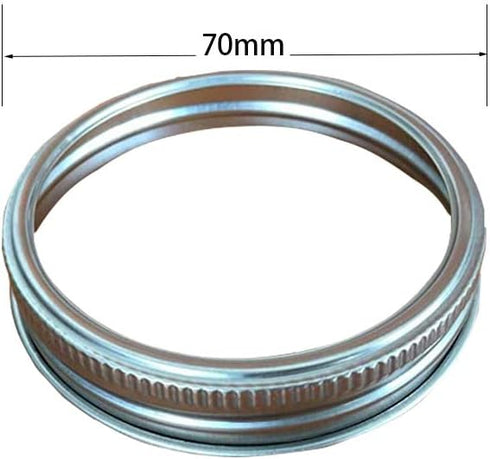 Mason Jar Replacement Rings or Durable & Rustproof Tinplate Metal Bands/Rings for Mason Jar,Canning Jars,Storage (Set of 24 Regular Mouth)...