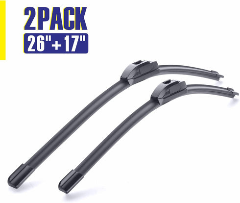 5 PLUS 26"+17" Windshield Wiper Blades, Replacement For Honda CRV 2021-2017,2011-2007 (Set of 2), Premium All-Season Automotive Replacement Windsh...