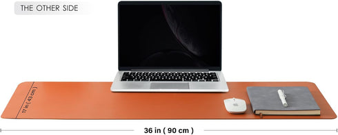 Dual Sided Leather Desk Mat - Waterproof Desk Pad for Office and Home - Desk Organization and Accessories - Ideal for Large Mouse Pad and Desk Mat...