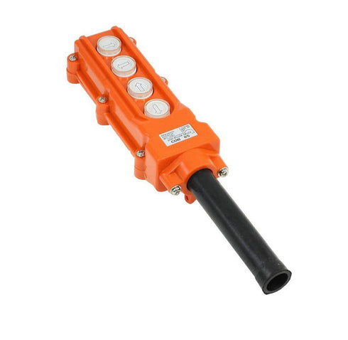 YXQ 4 Way Hoist Controller Push Button Switch Station Rainproof Pendant Crane Control Up + Down + Left + Right 250V 5A 500V 2A COB-62...