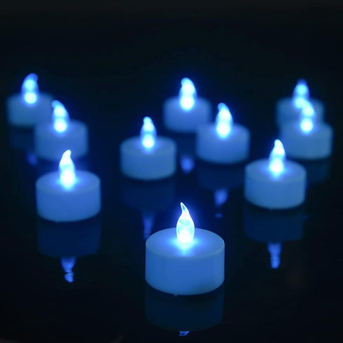 Battery Operated Tea Lights Candles-LED Flameless Flickering Votive Electric Candle lamp Long Lasting 200 Hours,24 Pack Realistic and Bright for S...