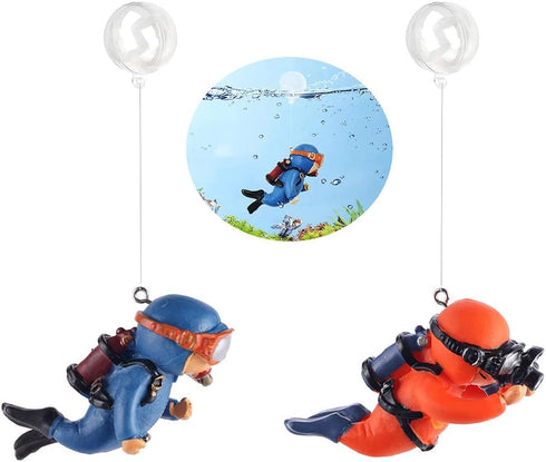 5Pcs Floating Fish Tank Decorations, Cute Little Diver Aquarium Decoration Fish Tank Aquarium Diver Ornament Accessories...