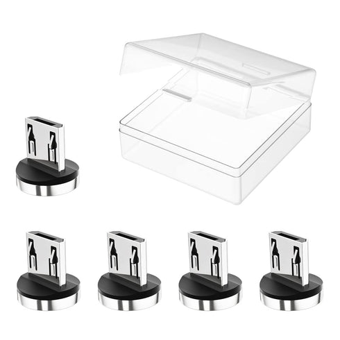 ?????????????? 5 Pack Micro Magnetic Tips Connectors Head for Android Devices, Magnetic Phone Cable Tips for Samsung Galaxy S8 S8 Plus, Google Pix...