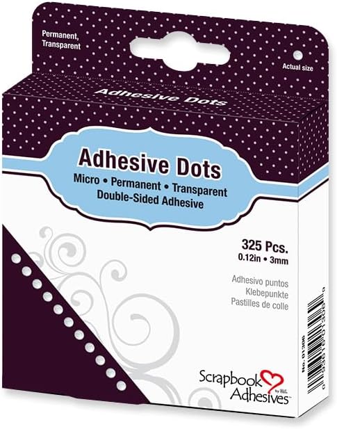 Scrapbook Adhesives by 3L 01306 Adhesive Micro Dots, Permanent.12"...