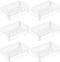 6 PCS Mini Clear Plastic Storage Containers Box Case with Lids Clear Rectangle Box Small Clear Container for Small Items and Other Craft Projects,...
