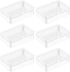 6 PCS Mini Clear Plastic Storage Containers Box Case with Lids Clear Rectangle Box Small Clear Container for Small Items and Other Craft Projects,...