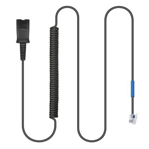 U10 Headset Adapter RJ9 to QD Cable for Plantronics Quick Disconnect Headsets Coil Cord Compatible with Cisco IP Phones 6945 7940 7942 7945 7960 7...
