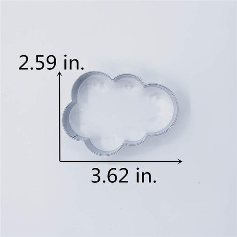 LILIAO Cloud Cookie Cutter - 3.6 x 2.6 inches - Stainless Steel...