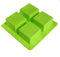 X-Haibei 4-Cavity Square Silicone Mold for Soap, Lotion Bars, Candles & DIY Crafts – 4oz per Cube, Flexible & Non-Stick...