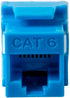Monoprice Cat6 RJ-45 180-Degree Punch Down Keystone - Dual IDC, for 22-24AWG Solid Wire, Blue...