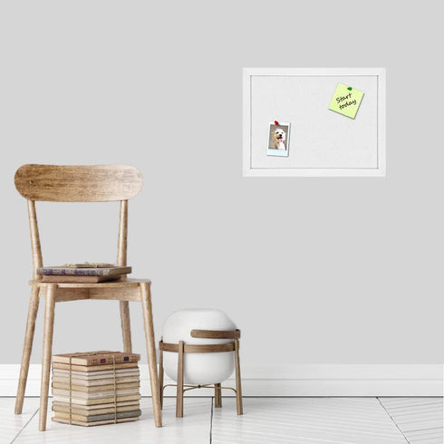 Cork Board Bulletin Board, Cork Boards for Walls with Pins, Eye Bolts, gaskets, Screws, Pin Board for Office, School and Home (White, 11“x14.5” - ...