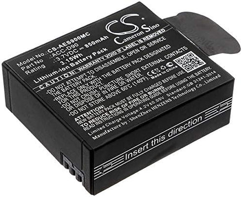 850mAh 3.7V Rechargeable Battery for ACC-D90 Fit for D90, S90, S91B, LyfeSilver, LyfeTitan, LyfeS72...