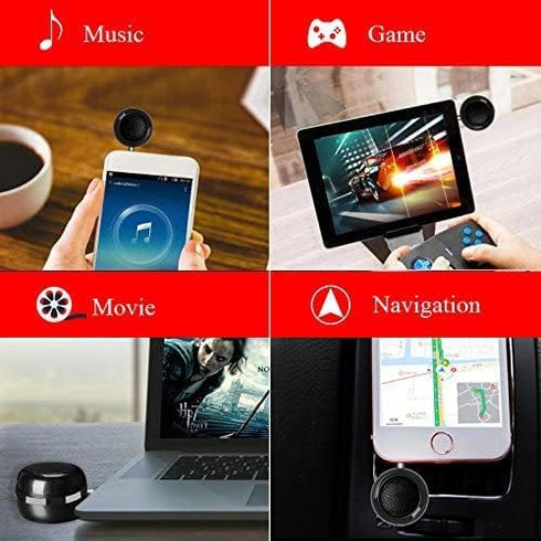 Mini Speaker with 3.5mm Aux Input Jack, 3W Loud Portable Speaker for iPhone iPod iPad Cellphone Tablet Laptop, with USB Rechargeable Battery, Gift...