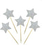 50Pcs Star cupcake toppers for All Occasions Party Supplies Decoration with Double Sided Glitter Stock (Silver)...