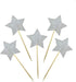 50Pcs Star cupcake toppers for All Occasions Party Supplies Decoration with Double Sided Glitter Stock (Silver)...