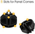 URBEST Wire Cube Connectors, Wire Cube Plastic Connectors for Modular Organizer Closet and Wire Grid Cube Storage Shelving Unit (Black, 20)...