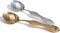 Premium Smiley Face Stainless Steel Dinner Spoon - Perfect for Soup, Coffee and Tea Delights (1 gold and 1 silver two smiling spoons)...