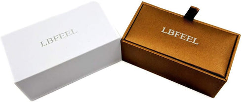 LBFEEL Really Spins Rhodium Plated Blue Globe Earth Cufflinks for Men with a Gift Box...