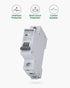 AC Miniature Circuit Breaker, 16 Amp 120V/240V 1 Pole DIN Rail Mount Circuit Breaker, Thermal Magnetic Trip, Solar AC Disconnect Switch MCB C16...