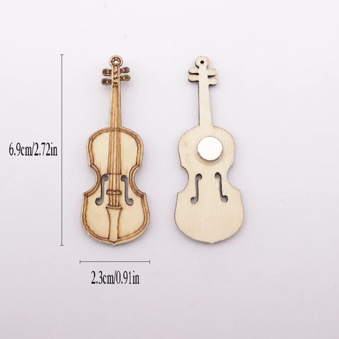 Guitar Magnets Refrigerator, JruiZhp16 Pcs Lovely Violin Shaped Magnets Magnetic Home Decoration, for Office Whiteboard Magnet, Cabinet Magnet, Di...