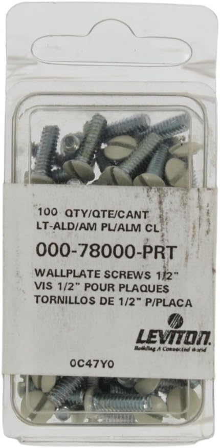 Leviton 78000-PRT LA REPL WP SCREWS 1 UNIT = 100 SCREWS, Image......