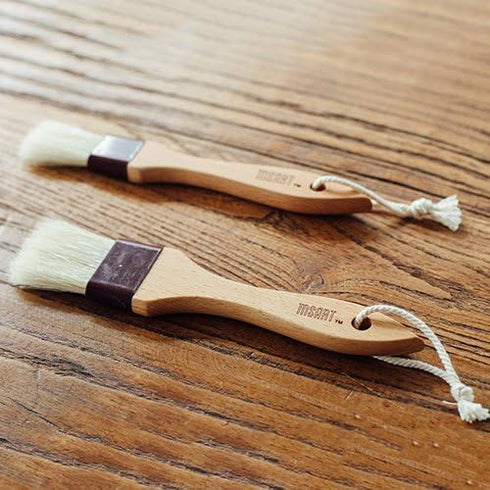 Pastry Brush Natural Bristle Wooden, MSART Basting/Food Brush, with Beech Wood Handle and Rope Hook, Great for Butter, Cookies, Oil, Bread, Frosti...