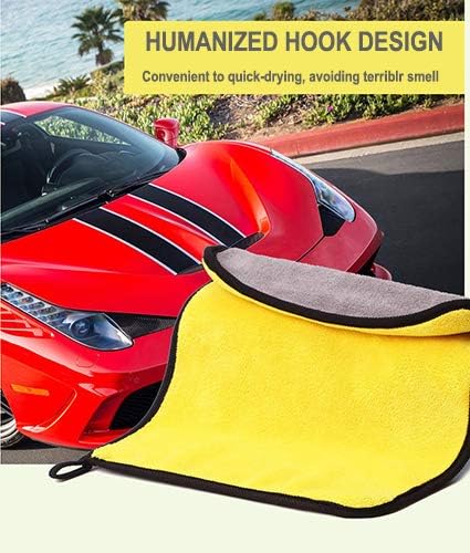 Microfiber Towels for Cars-Extra Thick Car Drying Towel ?Absorbent Car Wash Towels/Rags?Micro Fiber Clothes for Cars/Detailing/Interior?Reusable C...
