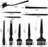 10 in 1 Portable Plastic Handle Nylon Anti Static Brushes Keyboard Cleaning Brush Kit for Cleaning Computer Keyboard Car Lab (Black)...
