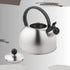 2.5 Liter Whistling Tea Kettle - Modern Stainless Steel Whistling Tea Pot for Stovetop Hot Water Boiler with Cool Grip Ergonomic Handle (Silver, 2...