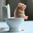 Pig Sit on Toilet Figurines Miniature Fairy Garden Decor Everyday Collection Desktop Decoration...