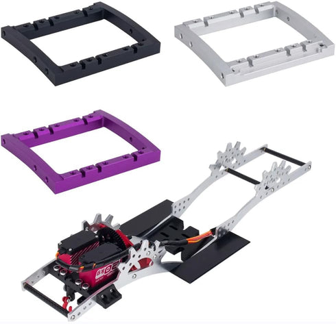 SCX10 II Servo Mount Bracket,LCG Frame Bumper Mounts,Steering,Winch Dual Servo Mounts for 1/10 RC Rigs Crawler Capra SCX10 II Axle Comp TGH Rails ...