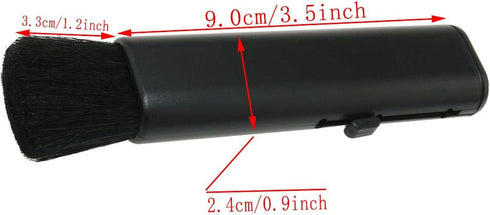 Telescopic Brush, Keyboard Brush, Lens Soft Brush, Computer Camera Cleaning Supplies, MJ115 Black, Camera Lens Cleaner Brush-Goat Hair / Small...