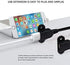 QiCheng&LYS USB 2.0 Male to Dual Female Charging Extension Cable, Furniture nightstand USB Charging Port, Panel Mount Cable with Screw Hole 5ft (1...