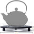 suyika Cast Iron Mat with Rubber Pegs/Feet for Japanese Tea Kettle Cast Iron Teapot Black Trivet 5.3in...