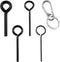1set Annular Allen Wrench Set Standard Dogging Key with Full Loop, Allen Wrench Door Key for Push Bar Panic Exit Devices (1pc 5/64 1pc 1/8 1pc 5/3...