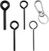 1set Annular Allen Wrench Set Standard Dogging Key with Full Loop, Allen Wrench Door Key for Push Bar Panic Exit Devices (1pc 5/64 1pc 1/8 1pc 5/3...