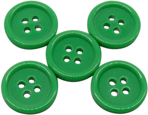 AKOAK 50 Pcs/Set 20mm DIY Button Colorful Candy Color Four-Eye Children's Clothing Buckle Work Clothes Button (Green)...