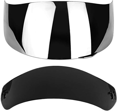 Qiilu Motorcycle Wind Helmet Lens Visor Full Face Fit For AGV K1 K3SV K5(Sliver)...