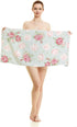 oFloral Pink Rose Hand Towels Cotton Washcloths,Elegance Seamless Pattern with Shabby Chic Rose Flowers in Vintage Style Soft Towels for Bathroom/...
