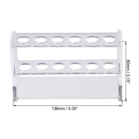 uxcell Acrylic Test Tube Holder Rack 6 Wells for 10ml Centrifuge Tubes Clear...
