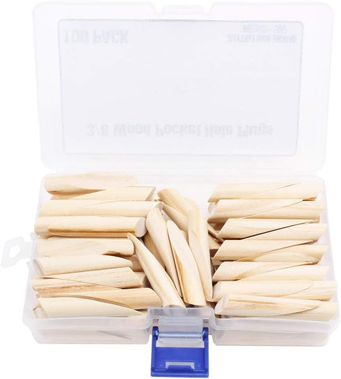 AUTOTOOLHOME 100 Pack Solid Wood Pocket Hole Plugs Pine for Pocket Hole Jig Woodworking Tool with a Storage Case(100)...