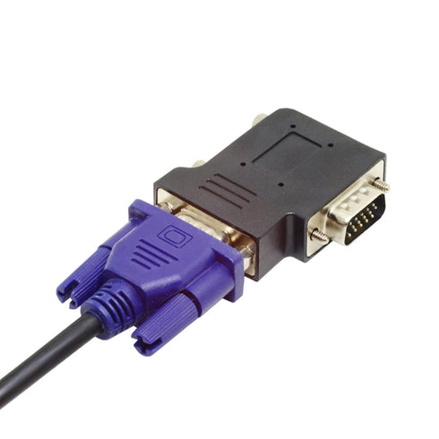 chenyang Vertical Flat Left Angled 90 Degree VGA SVGA Male to Female Extension Adapter Black...