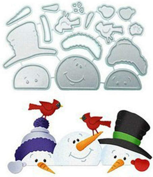 Snowman Bird Cutting Dies for Card Making,Little Girl Metal Die Cuts Embossing Stencil for Scrapbooking DIY Album Paper Cards Art Craft...