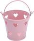 Tinplate Metal Bucket with Handle, Tinplate Bucket, 12pcs Mini Hollow Love Candy and Snack Storage Tin Bucket, Metal Gardening Crafts, Home Decora...