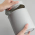 2 Liter Mini Desktop Trash Can with Swing Lid Tiny Garbage Can Trash Bin (Grey)...