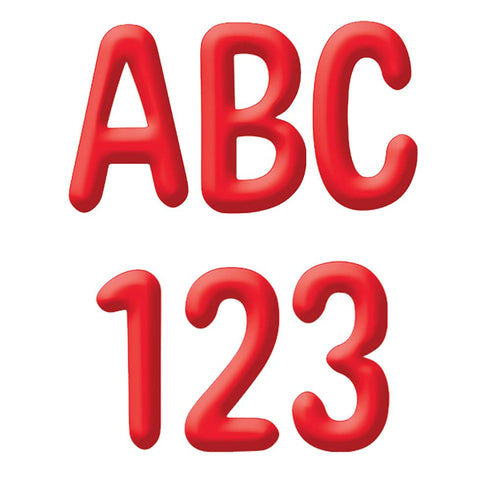 Eureka Red Alphabet and Numbers Bulletin Board and Classroom Decorations, 180pcs, 4'' H...